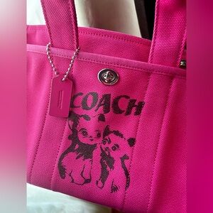 Authentic Coach x Lil Nas X Collab Small Pink Tote Bag Brand New Kittens